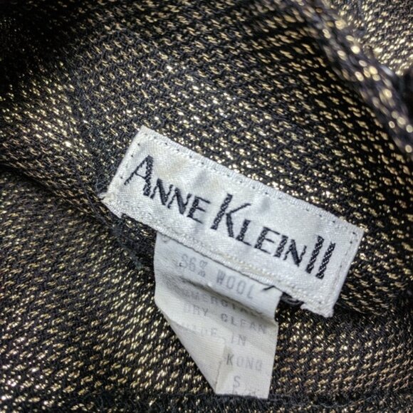 Vintage 80's Anne Klein Wool/Lurex Blouse Glam Holiday - Picture 8 of 8